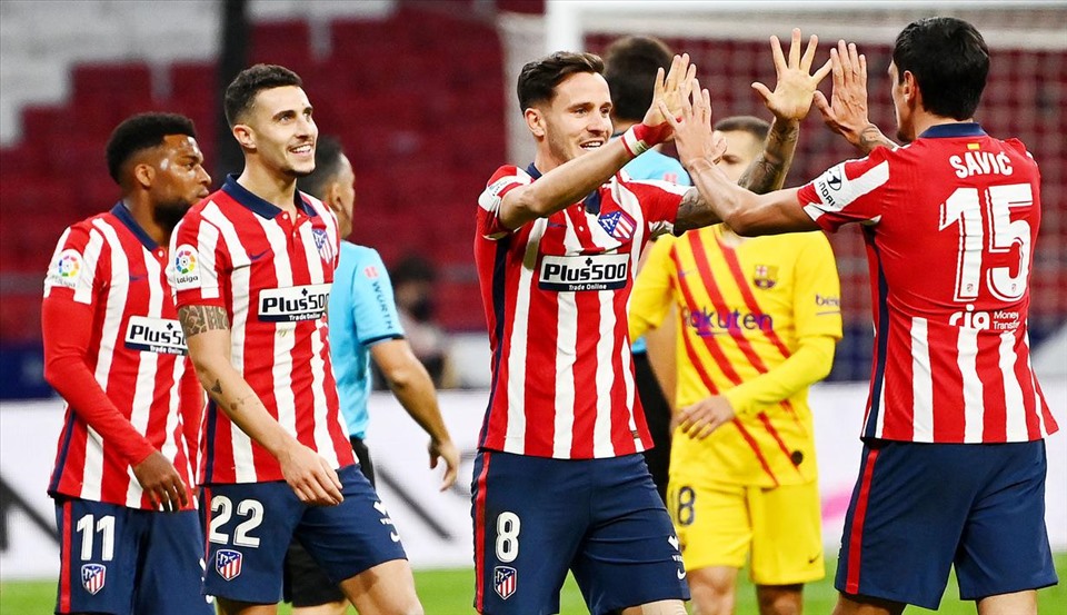 Atletico đã phải chờ rất lâu mới có được niềm vui. Ảnh: AFP