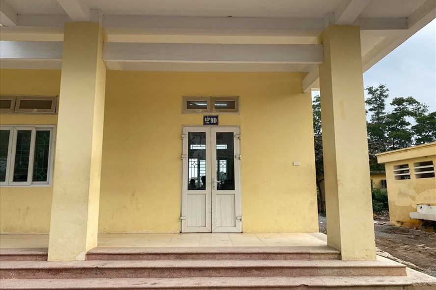Khu vực lớp học của nam sinh lớp 9 tử vong tại Hà Nam. Ảnh: T.Q