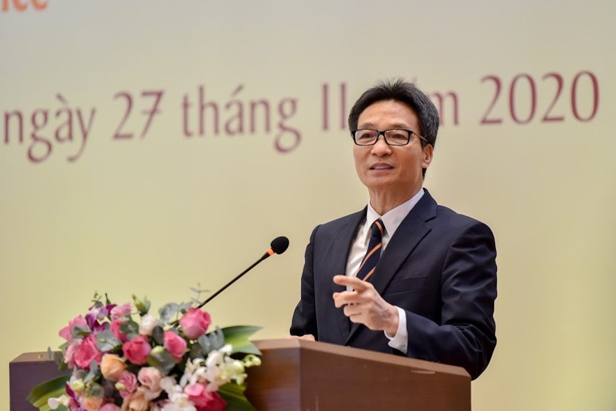 Phó Thủ tướng Vũ Đức Đam phát biểu tại Hội thảo Giáo dục Việt Nam năm 2020. Ảnh: Thế Đại