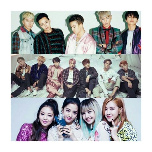 Blackpink, BTS và Big Bang. Ảnh: poster