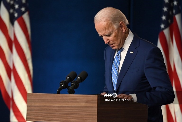 Mặc dù chưa chính thức giành chiến thắng trong cuộc bầu cử Mỹ 2020, ông Joe Biden đã cho ra mắt website chuyển giao quyền lực. Ảnh: AFP.