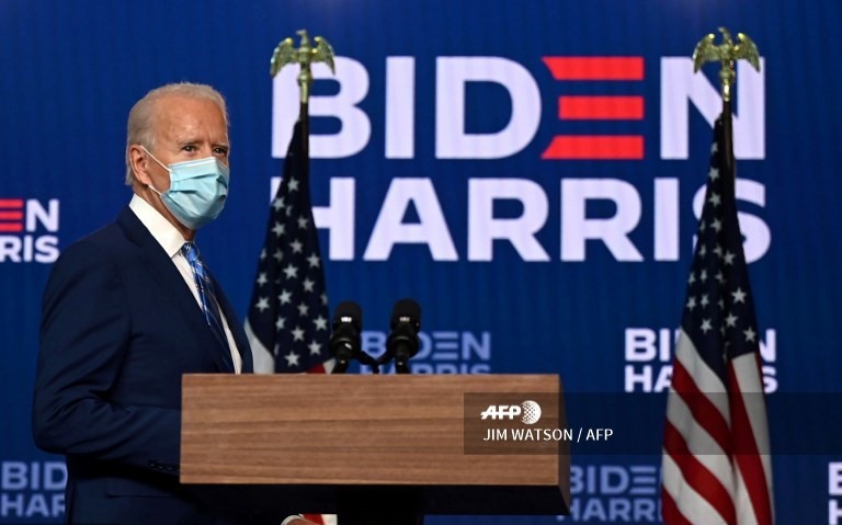 Rạng sáng 5.11 (giờ Việt Nam), ứng viên đảng Dân chủ Joe Biden cùng phó tướng Kamala Harris đã có bài phát biểu ở Trung tâm Chase ở Wilmington, Delaware.