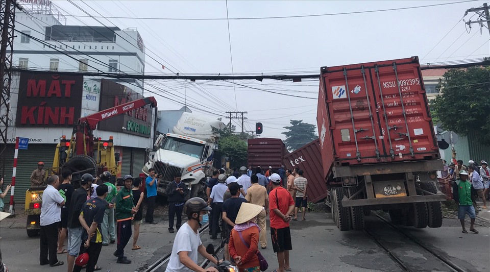 Hiện trường vụ tai nạn. Ảnh: Dương Bình