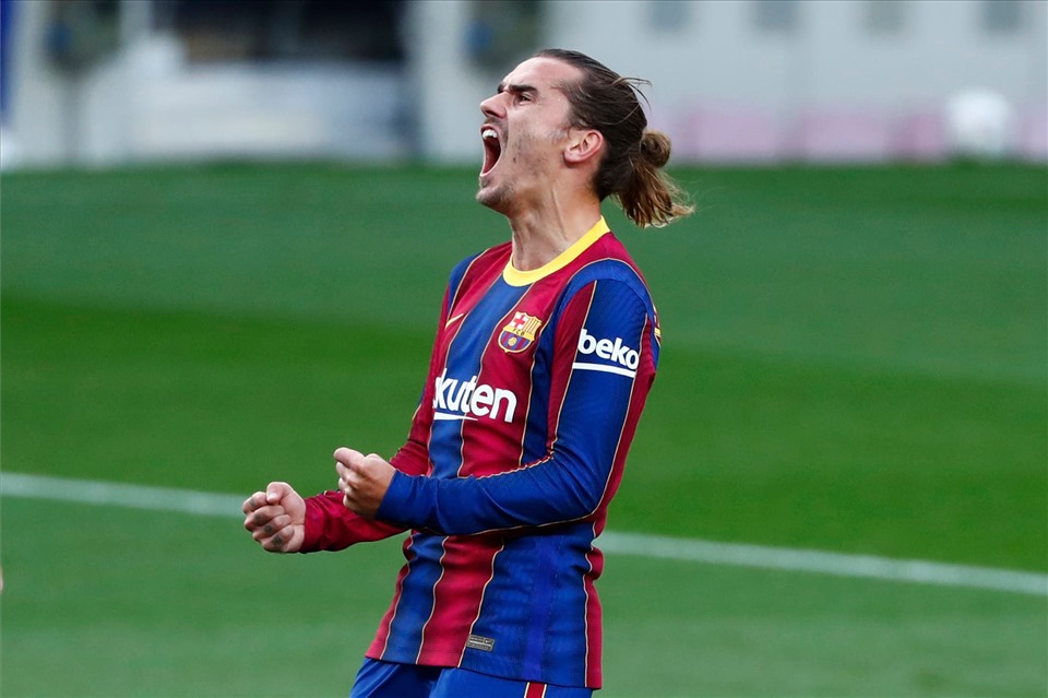Antoine Griezmann bỏ lỡ nhiều cơ hội trong hiệp 1, kể cả cú đá 11m. Ảnh: AFP