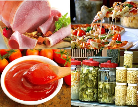 Thưc phẩm chứa nhiều muối không tốt cho sức khỏe. Đồ họa: Hồng Nhật
