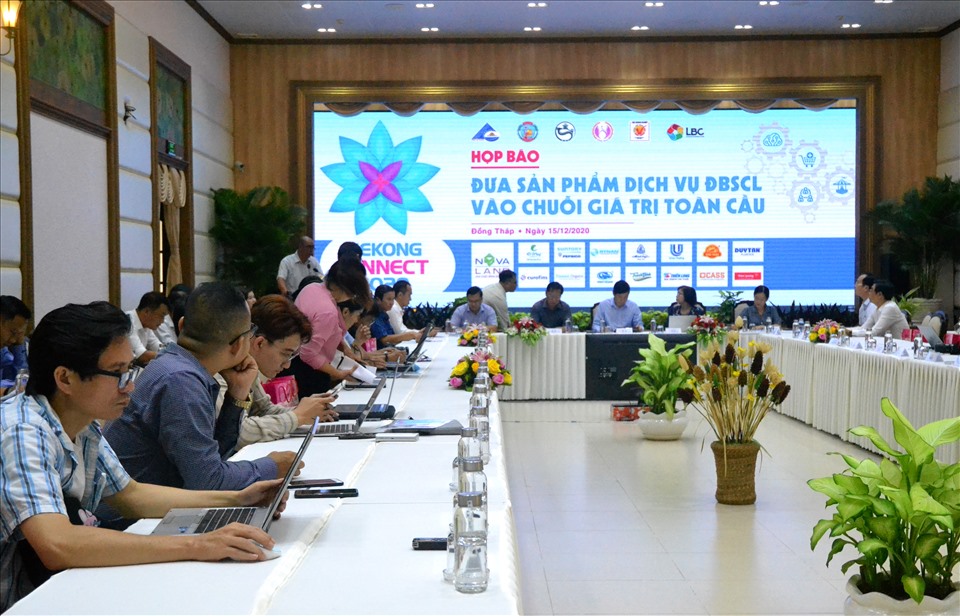 Quang cảnh buổi họp báo về Mekong Connect (Kết nối Mê Kông) 2020. Ảnh: Lục Tùng