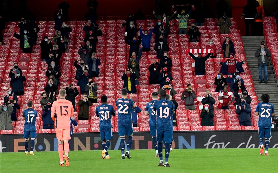 Chuyện Arsenal “tính đường xa” không tạo ra sự khích lệ với cầu thủ và cổ động viên mà có khi mang đến tác dụng ngược. Ảnh: AFP