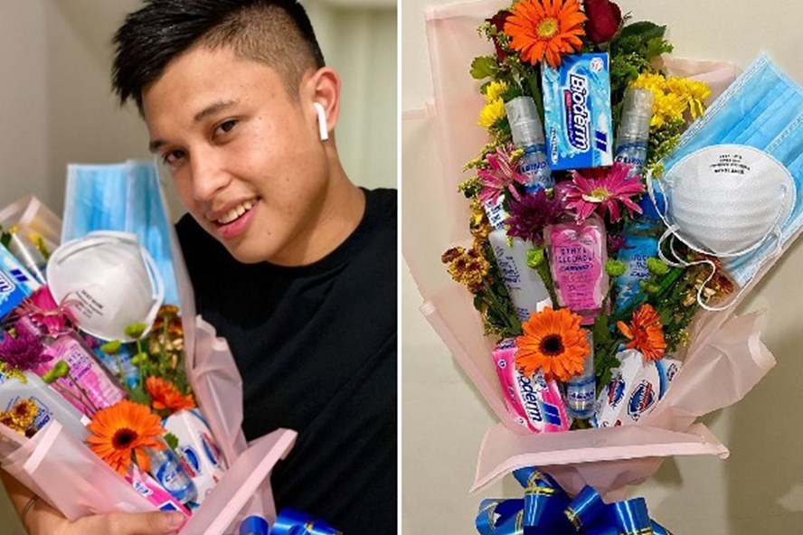“Bó hoa phòng chủng” đáng yêu cho ngày Valentine giữa mùa dịch COVID-19