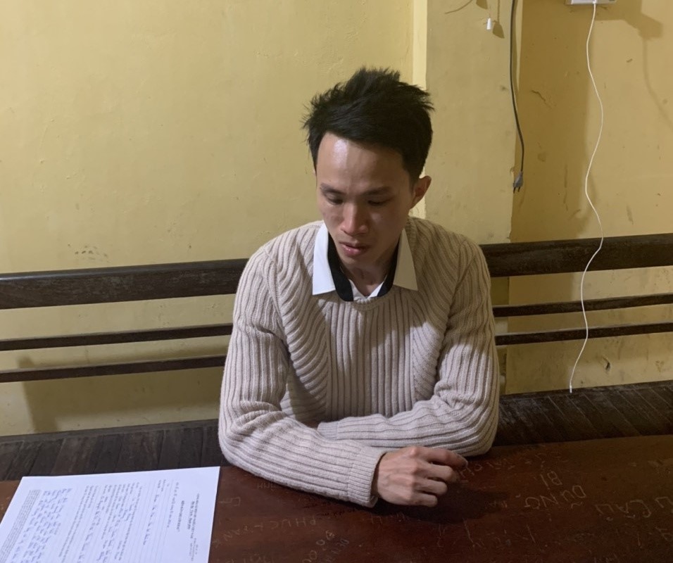 Nguyễn Thành Hưng tại cơ quan công an.