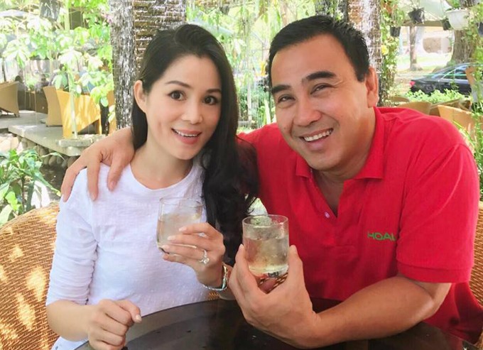Vợ chồng MC Quyền Linh đang có một cuộc sống hạnh phúc. Ảnh: FB