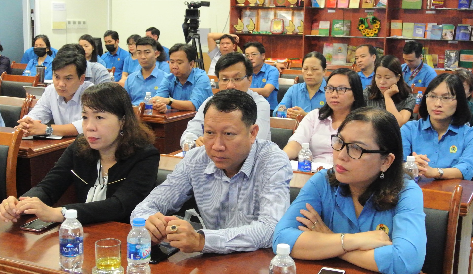 Đông đảo cán bộ Công đoàn Caosu Việt Nam tham gia hội nghị tập huấn. Ảnh Nam Dương
