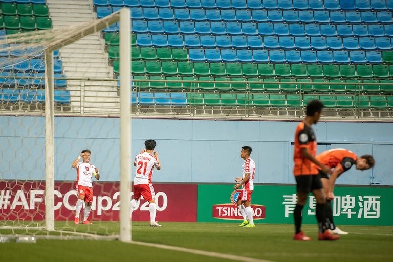 Sau hơn 1 năm, Công Phượng mới lại tận hưởng cảm giác ghi bàn trong 2 trận liên tiếp. Ảnh: Fanpage CLB TP.HCM.