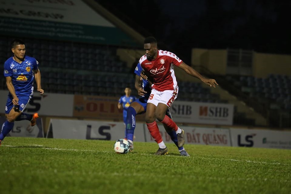 Balde chưa ghi bàn ở V.League. Ngày 15.3 tới, TP.HCM sẽ gặp Thanh Hóa trên sân nhà. Ảnh: Fanpage CLB TP.HCM.