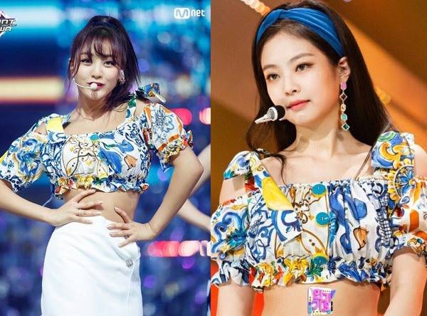 Soi nhan sắc của BlackPink, Twice khi diện cùng một trang phục 