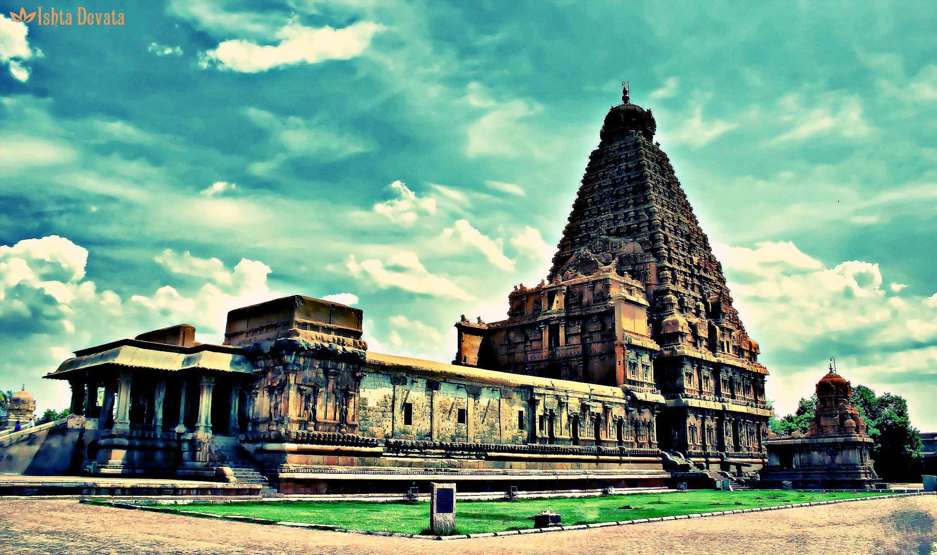 Kiến trúc Brihadeeswarar ở Thanjavur, Ấn Độ.