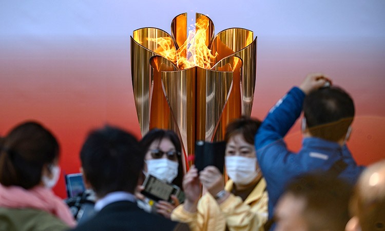 Lễ rước đuốc trên toàn quốc bắt đầu vào ngày 26.3. Ảnh: AFP