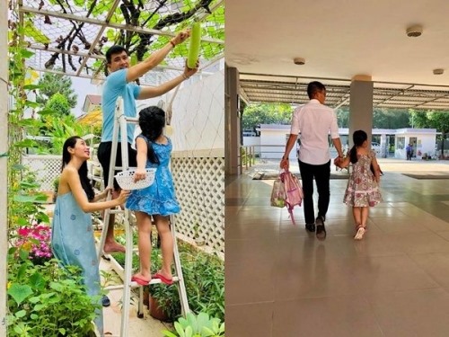 Bé Bánh Gạo được ba mẹ dạy cách sống tự lập, làm mọi việc từ nhỏ. Ảnh nguồn: FBNV.