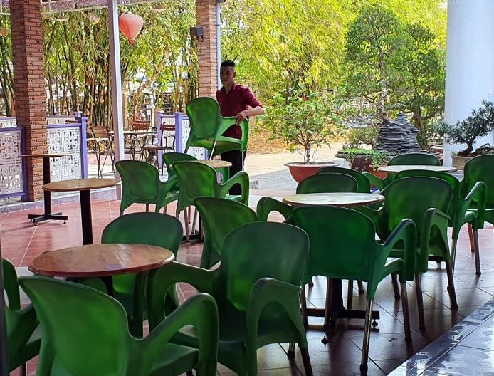 Một quán giải khát thực hiện việc đóng cửa từ chiều 28.3 (ảnh Nhật Hồ)