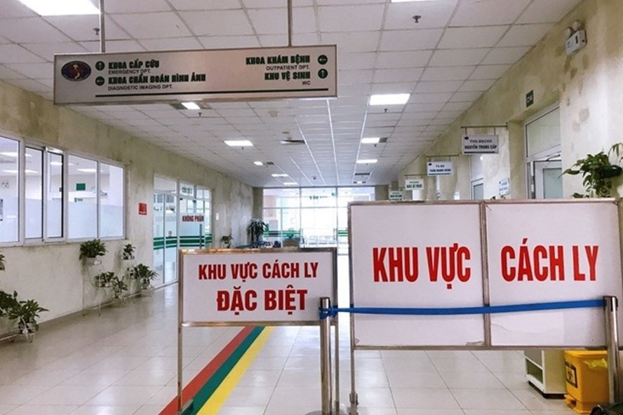 Khu vực cách ly Bệnh viện Bạch Mai.