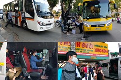 Xe hợp đồng bất chấp đón khách ngay sát trụ sở Thanh tra giao TPHCM
