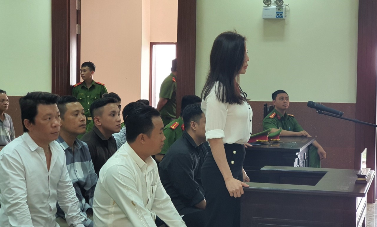 Các bị cáo tại buổi mở lại phiên phúc thẩm.