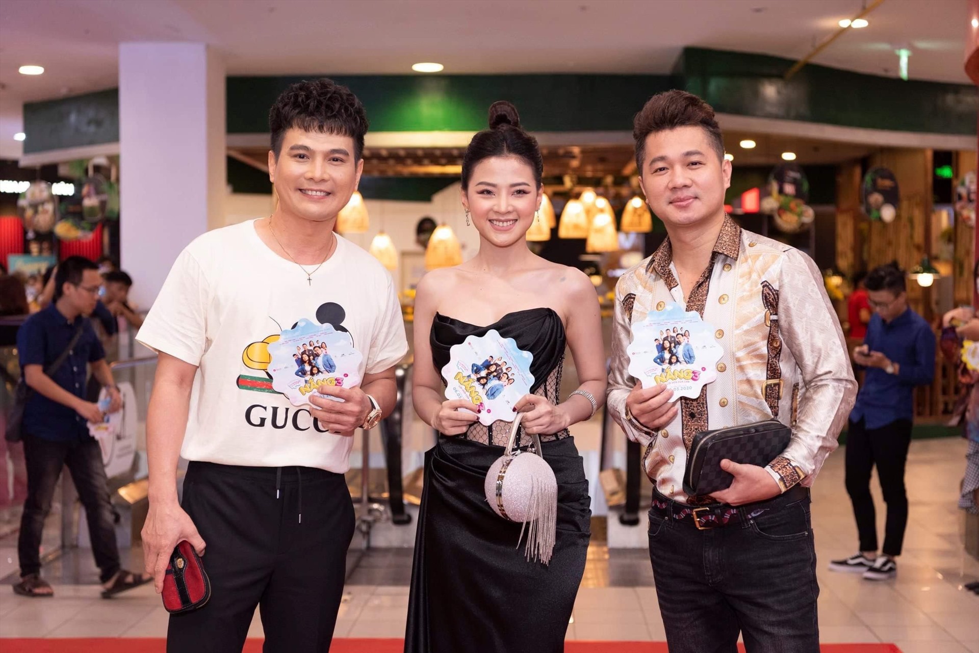 Thiên Hương gây chú ý khi xuất hiện tại họp báo “Nắng 3“. Ảnh: ABCP.