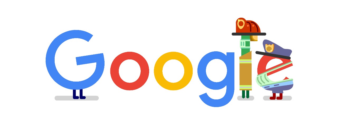 Google Doodle ngày 9.4 cảm ơn nhân viên dịch vụ khẩn cấp. Ảnh: Google