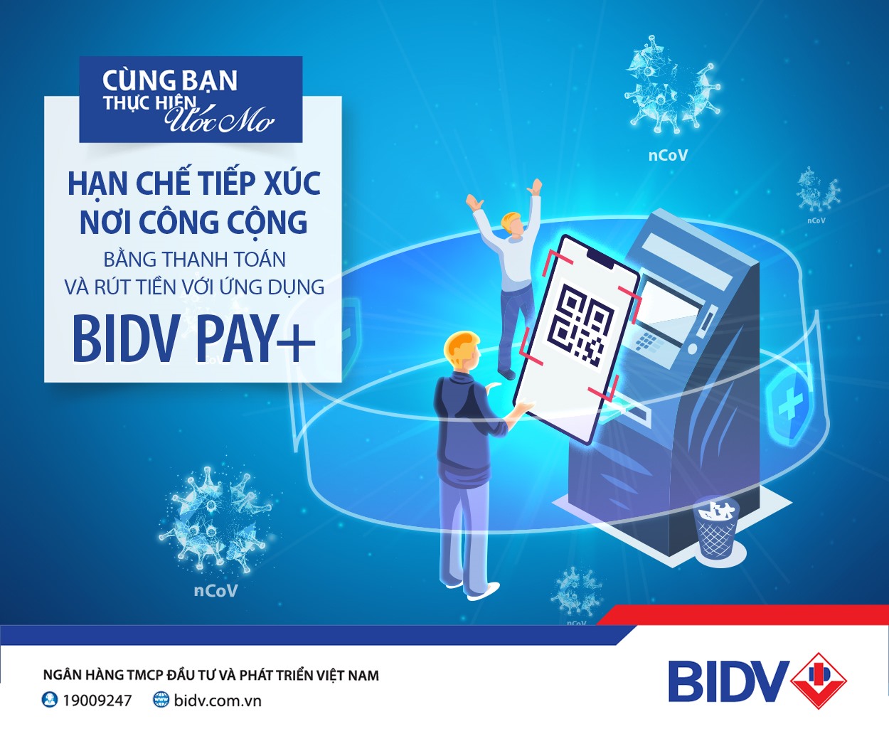 Rút tiền không cần thẻ với BIDV Pay+