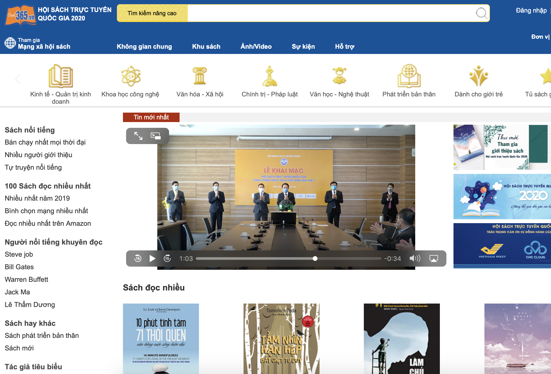 Giao hiện website Book365.vn. Ảnh chụp màn hình.