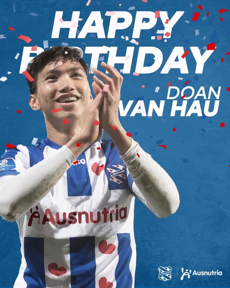 Văn Hậu vừa đón sinh nhật lần thứ 21 tại SC Heerenveen nhưng cũng nhận thêm thông tin kém vui từ chiến lược mua sắm cầu thủ của đội bóng. Ảnh: SC Heerenveen
