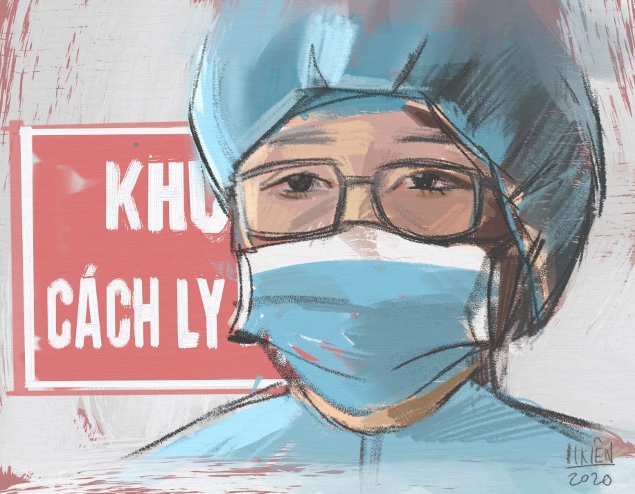 Ánh mắt mệt mỏi và âu lo của bác sĩ tại khu cách ly sau những ngày dài chống dịch bệnh COVID-19 gây xúc động trước sự hy sinh hết mình của những “thiên thần blu trắng” cho cộng đồng.