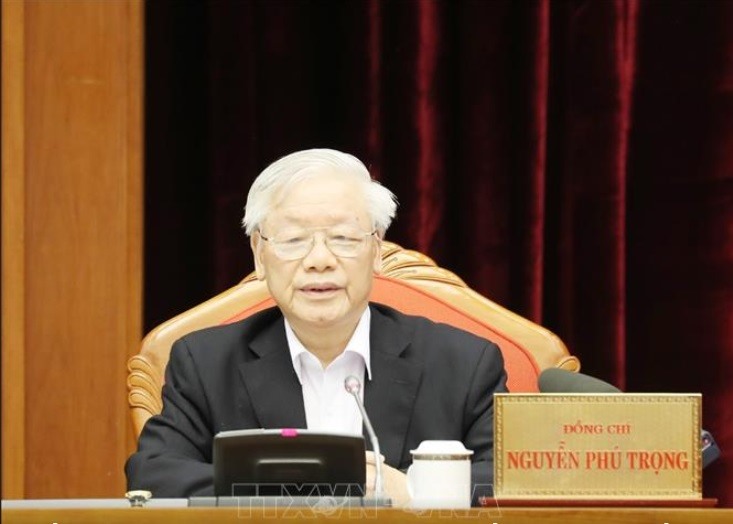 Tổng Bí thư, Chủ tịch nước Nguyễn Phú Trọng phát biểu chỉ đạo Hội nghị. Ảnh: Trí Dũng/TTXVN