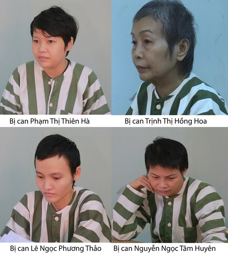 4 bị can trong vụ án. Ảnh: Công an cung cấp.
