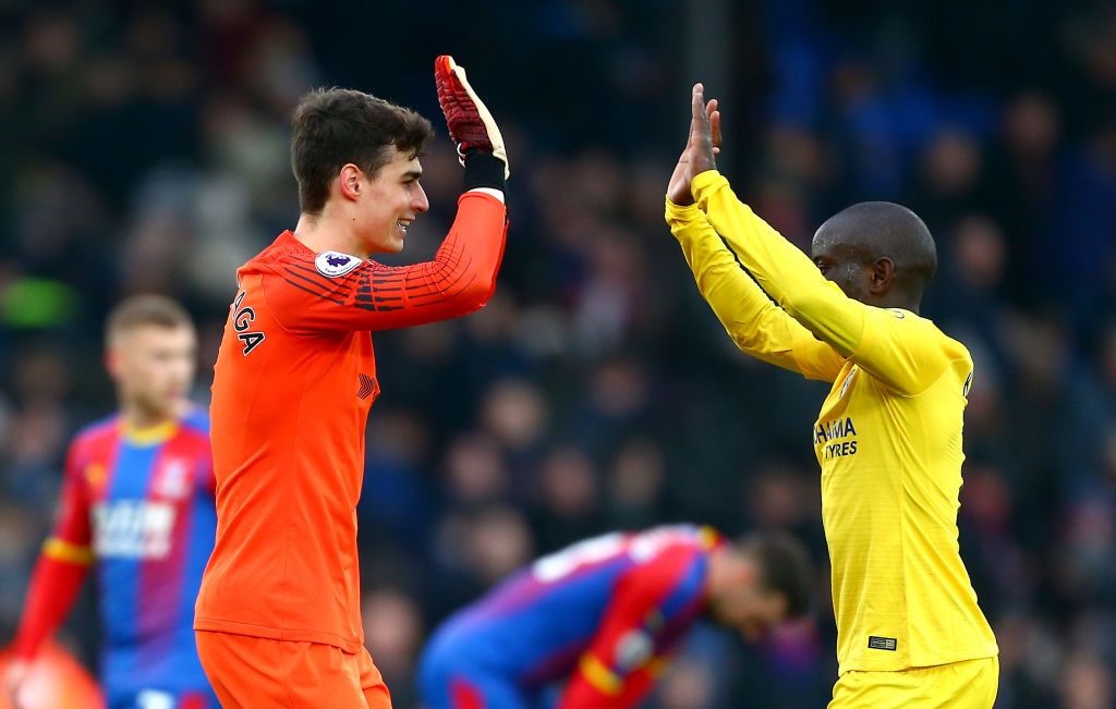Kepa và Kante. Ảnh: Getty.