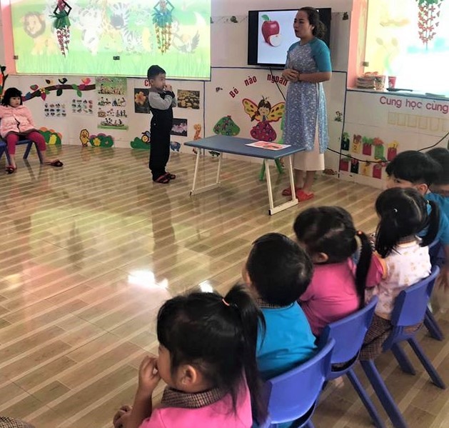 Rất nhiều giáo viên đang giảng dạy ở một số trường mầm non tư thục ở Đắk Lắk đang gặp rất nhiều khó khăn trong thời gian tạm nghỉ dạy. Ảnh; Trường mầm non Kitty TP.Buôn Ma Thuột