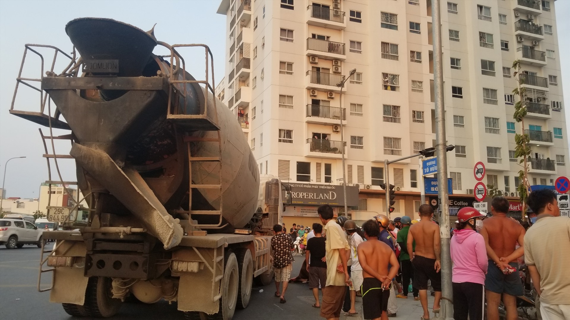 Hiện trường vụ tai nạn. Ảnh: P.Linh