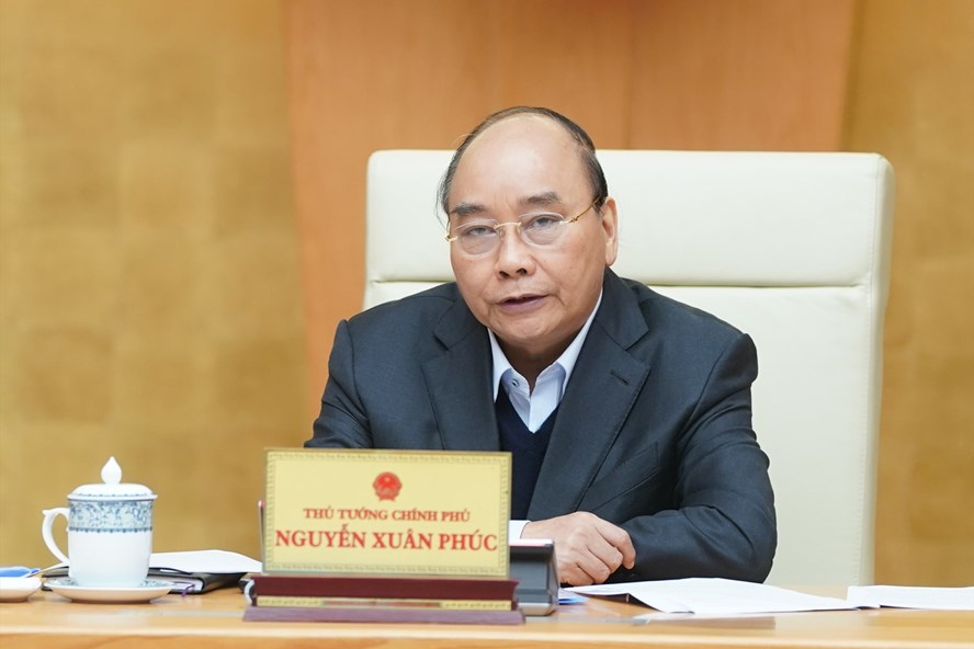 Thủ tướng phát biểu tại cuộc họp. Ảnh: VGP