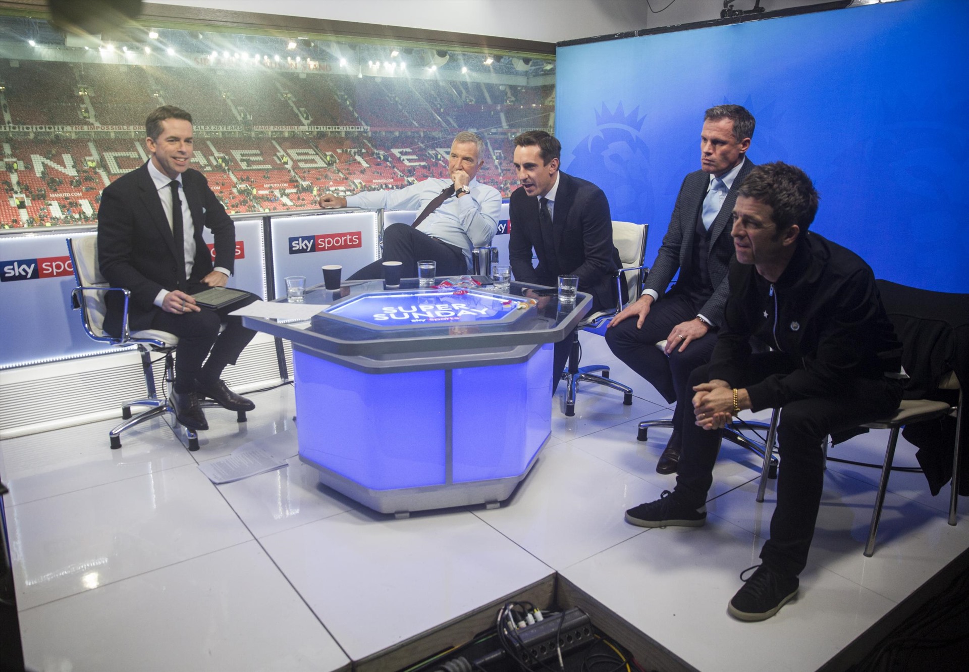 Trường quay kênh Sky Sports tại sân Old Trafford. Ảnh: Independent.
