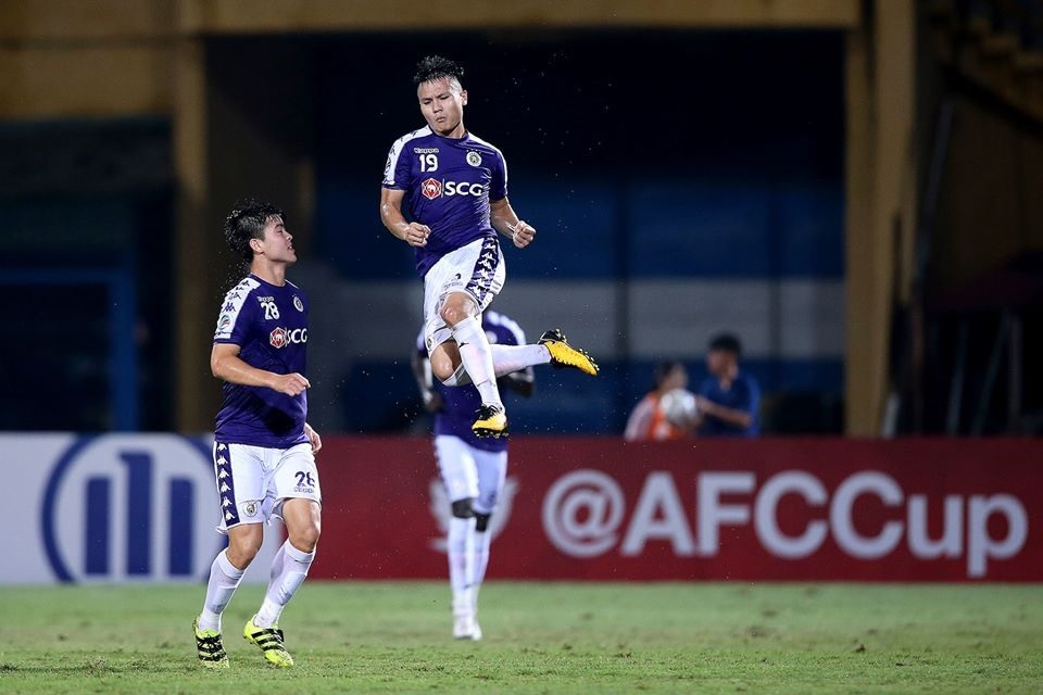 Quang Hải trong màu áo Hà Nội. Ảnh: AFC