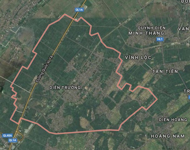 Xã Diễn Trường. Ảnh: google maps
