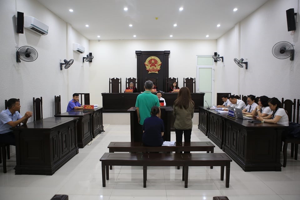 Quang cảnh phiên xử sơ thẩm sáng 18.5. Ảnh: Phạm Đông