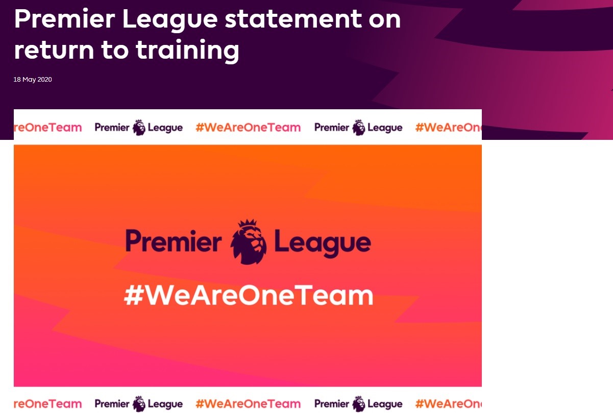 Thông báo từ ban tổ chức Premier League. Ảnh: Premier League
