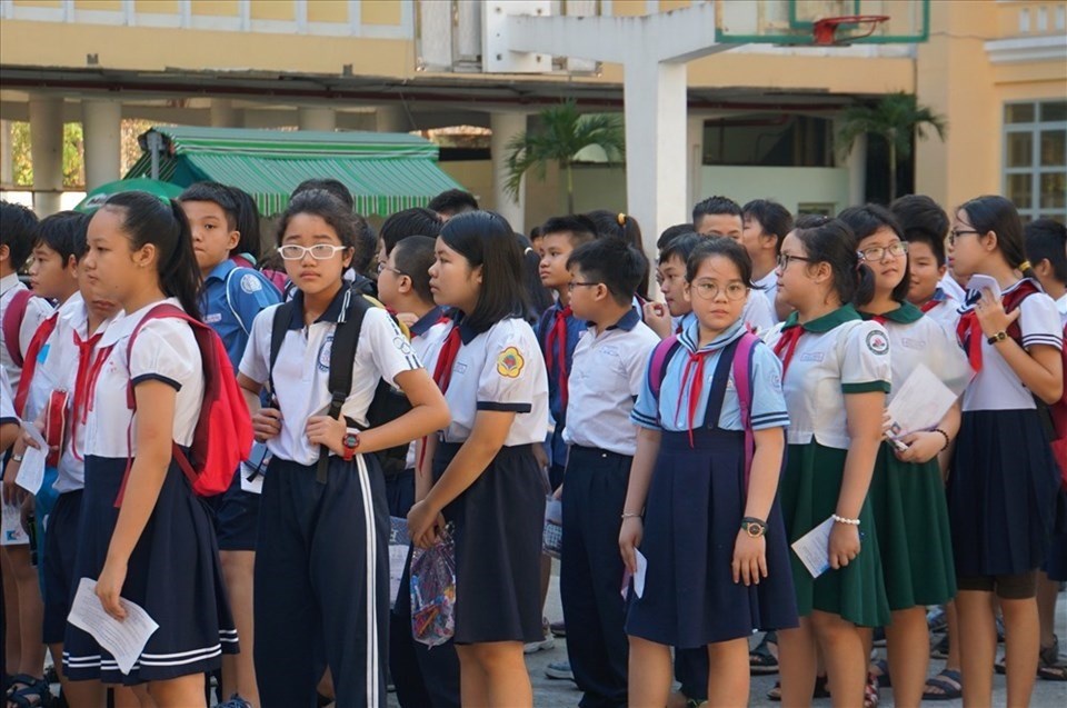 Thí sinh thi vào lớp 6 trường THPT Chuyên Trần Đại Nghĩa. Ảnh: Anh Nhàn Thí sinh thi vào lớp 6 trường THPT Chuyên Trần Đại Nghĩa. Ảnh: Anh Nhàn