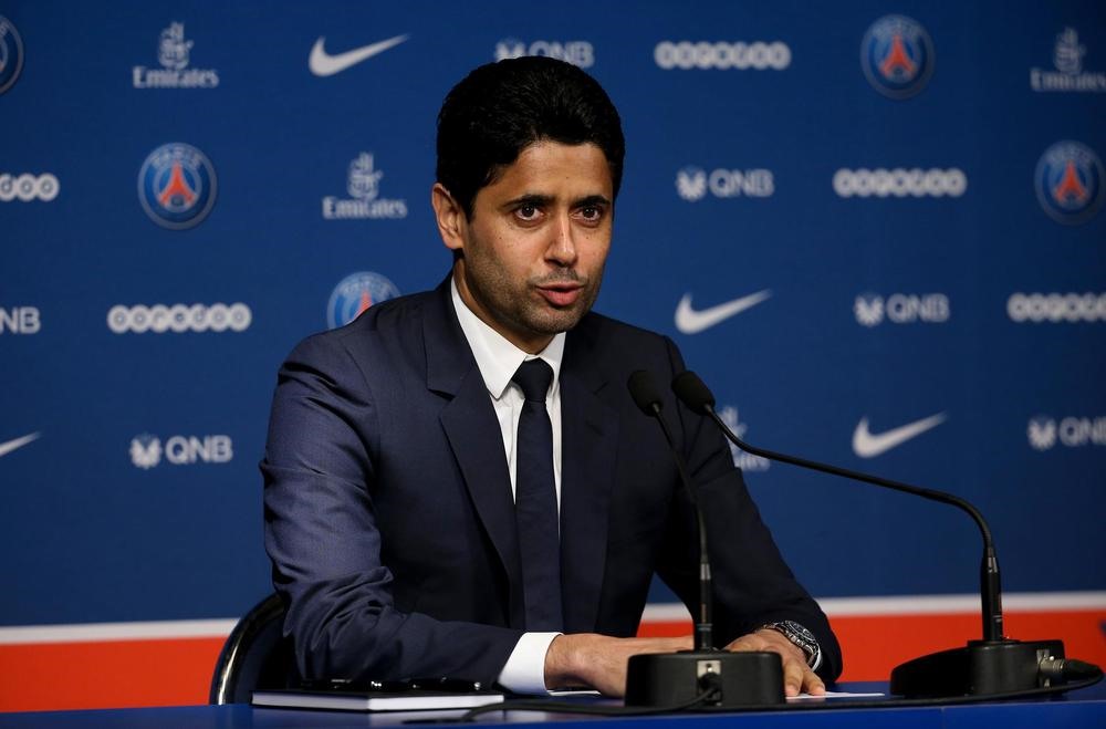 Chủ tịch PSG Nasser Al-Khelaifi là nhân vật ảnh hưởng nhất thế giới bóng đá năm 2020. Ảnh: Getty
