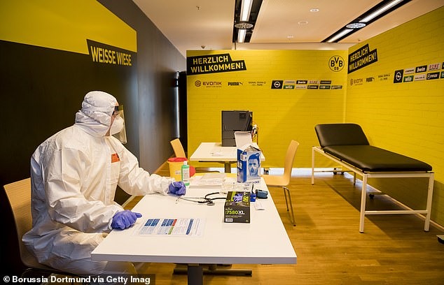 Phòng xét nghiệm của Dortmund. Ảnh: Getty.