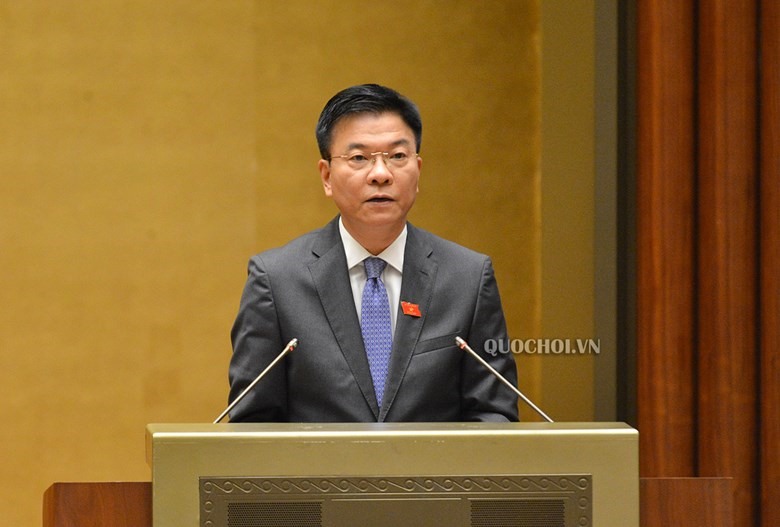 Bộ trưởng Bộ Tư pháp Lê Thành Long. Ảnh Quochoi.vn
