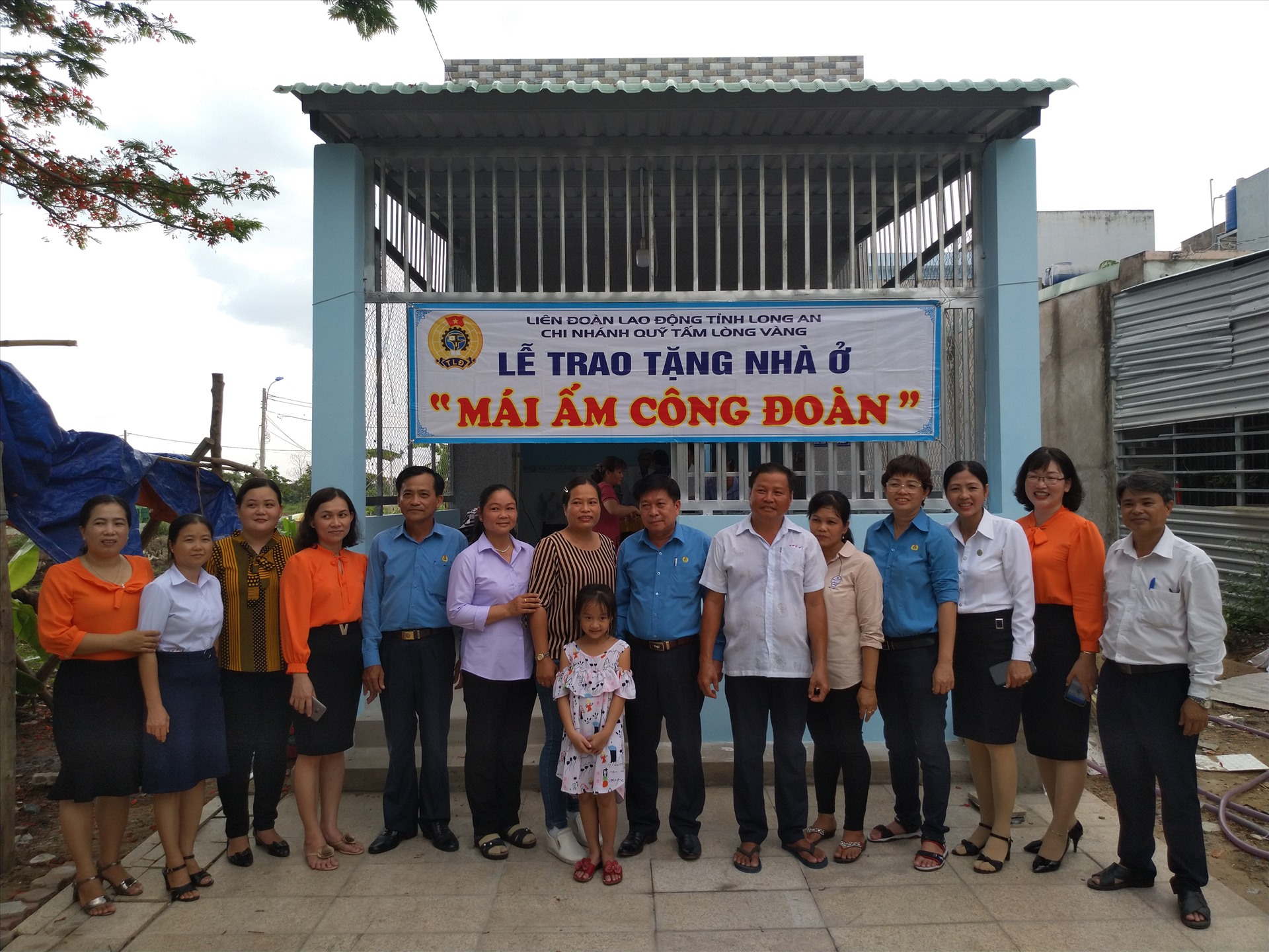 “Mái ấm công đoàn” được xây dựng khang trang. Ảnh: K.Q