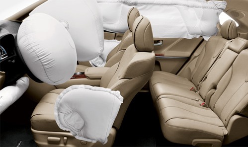 Hình ảnh thực tế cho thấy khi các túi khí được bơm phồng. Ảnh: Toyota Vietnam