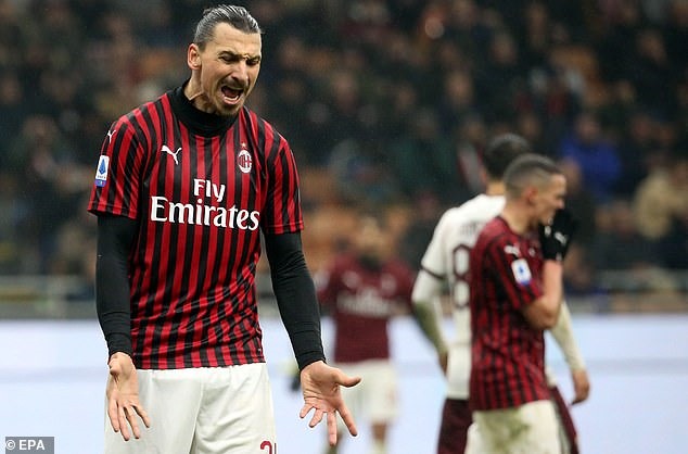 Ibra sẽ rời AC Milan ở mùa Hè 2020. Ảnh: EPA