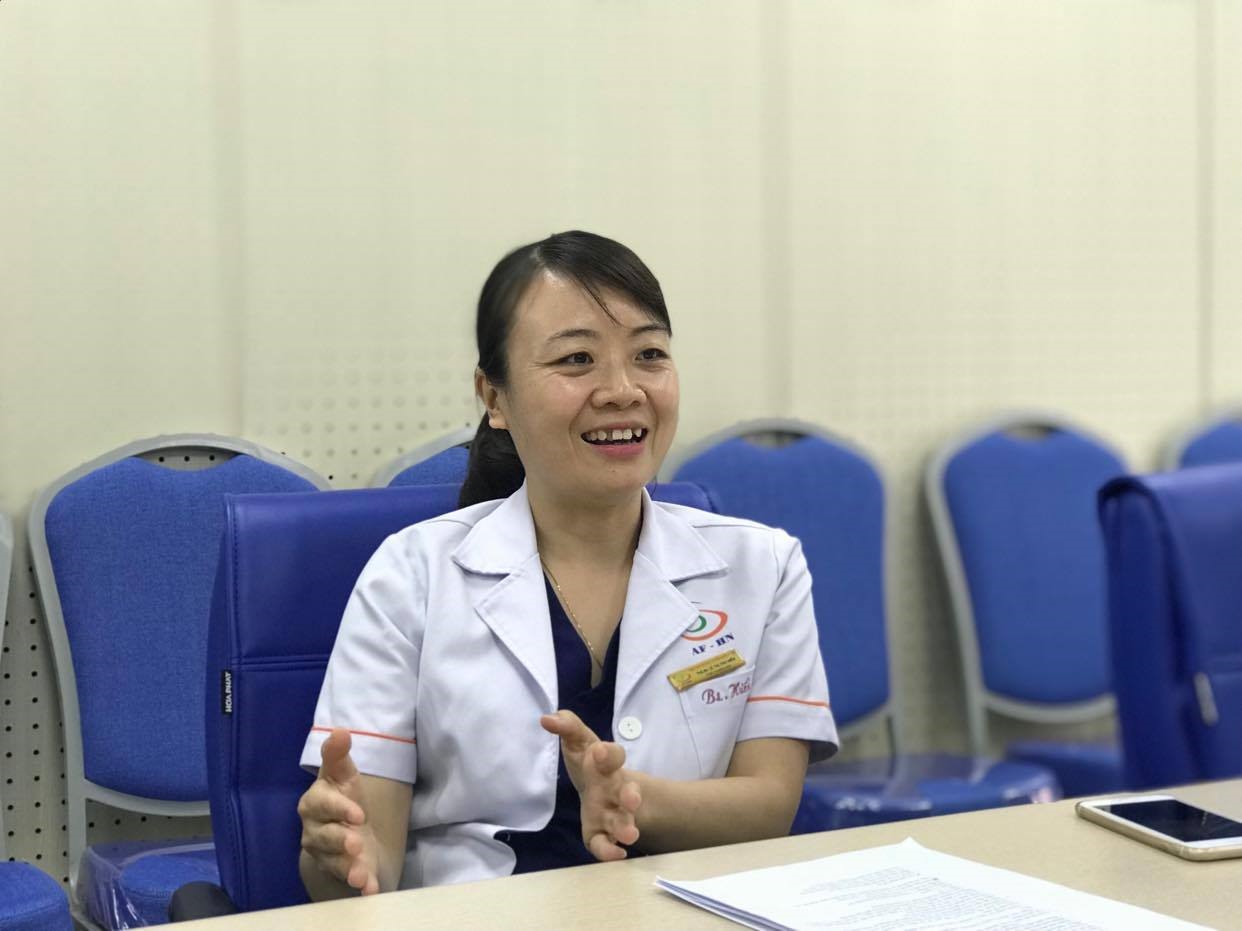 Bác sĩ Hiền nói về trường hợp của chị Liên. Ảnh: Thanh Bình